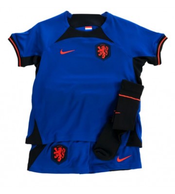Netherlands Replica Away Stadium Kit for Kids World Cup 2022 Short Sleeve (+ pants)